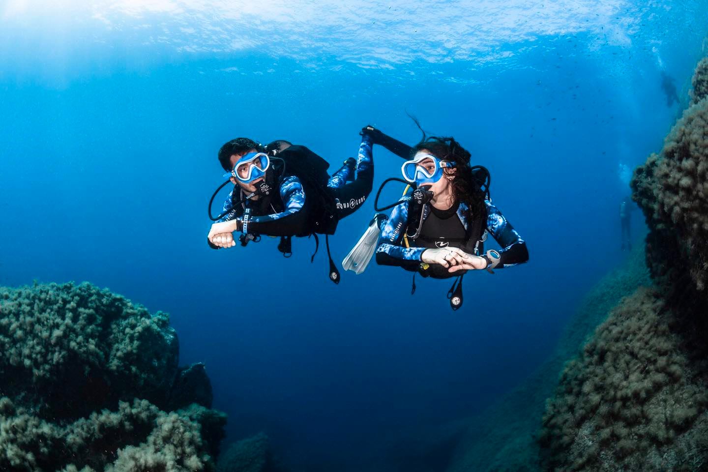 Test de lestage en plongée sous-marine